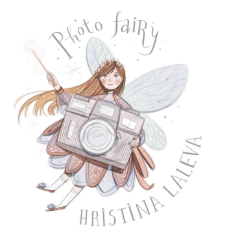Photo Fairy – Христина Лалева, лого с фея с фотоапарат